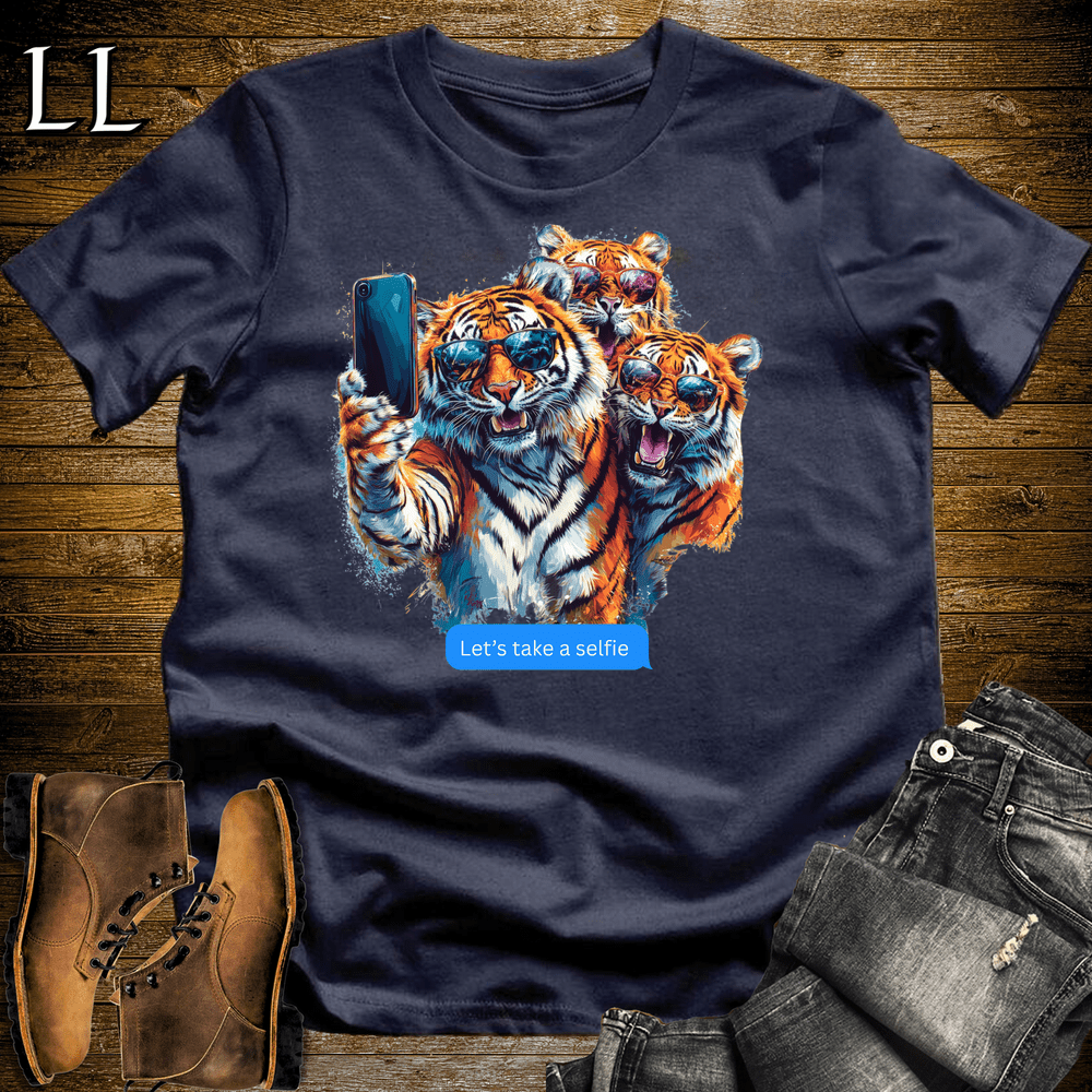 Party Animal Selfie Tiger Navy | Selfie Tiger | Party Animal Tee