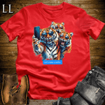 Party Animal Selfie Tiger Red | Selfie Tiger | Party Animal Tee