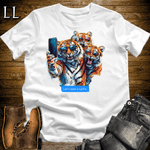 Party Animal Selfie Tiger White | Selfie Tiger | Party Animal Tee