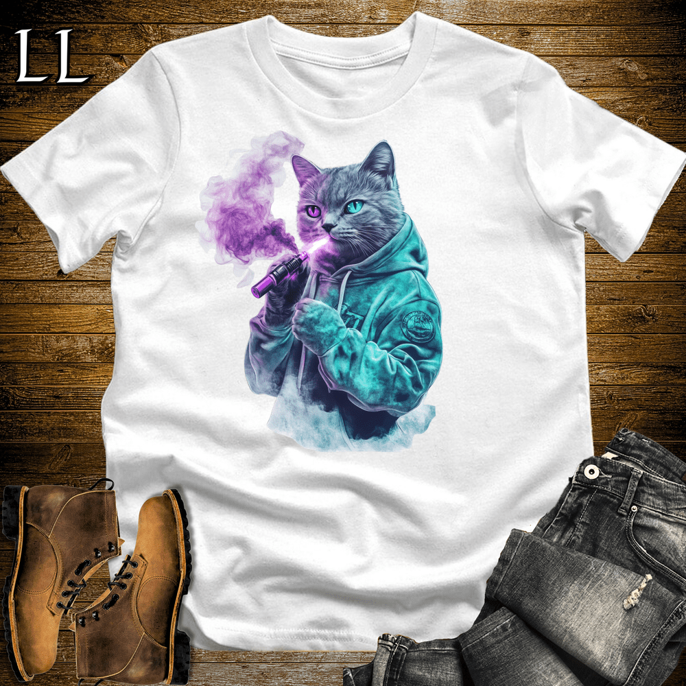 Party Animal Vape Cat White | Vape Cat Tee