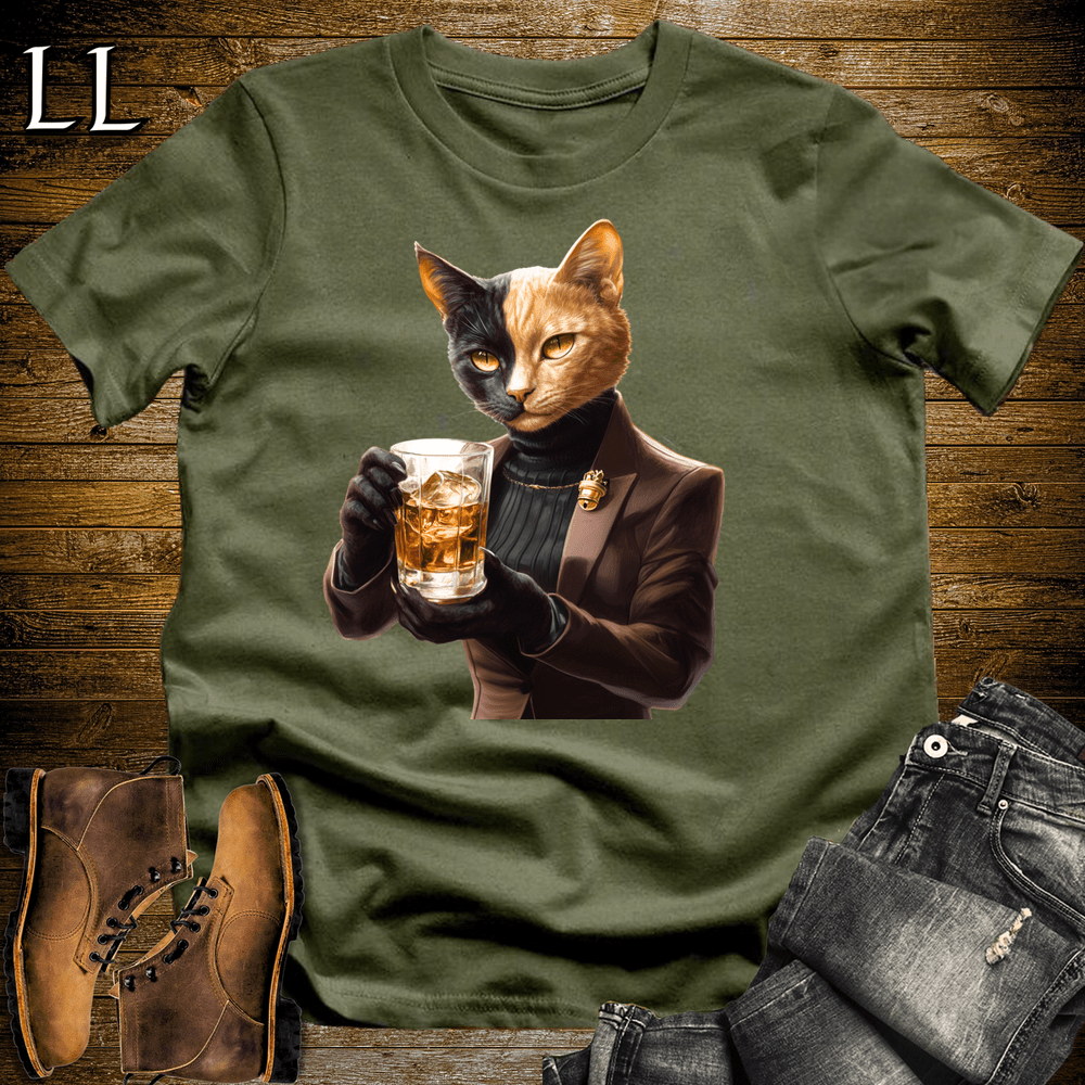 Party Animal Whiskey Cat - Military Green - LegacyLayers