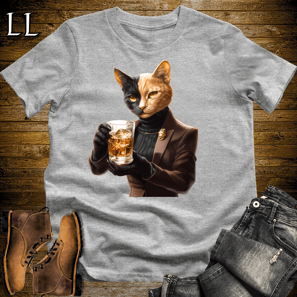 Party Animal Whiskey Cat Sport Grey | Whiskey Cat | Party Animal Tee