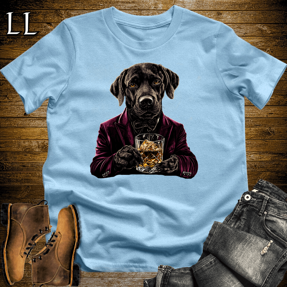 Party Animal Whiskey Dog Light Blue | Whiskey Dog | Party Animal Tee
