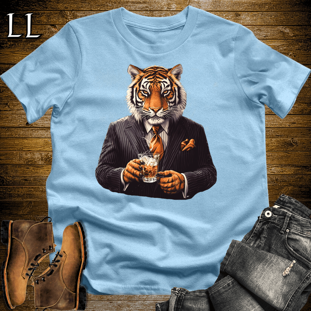 Party Animal Poker Night Tiger Light Blue | Poker Tiger