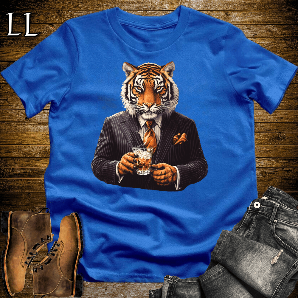 Party Animal Poker Night Tiger Royal Blue | Poker Tiger