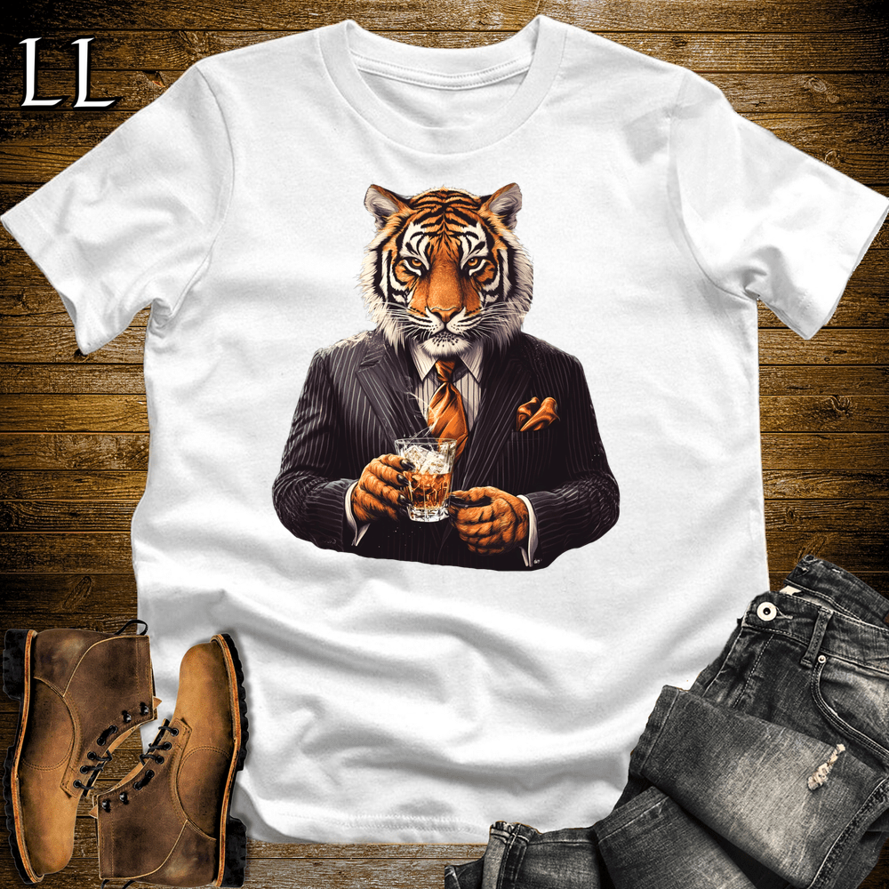 Party Animal Whiskey Tiger - White - LegacyLayers