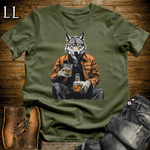 Party Animal Whiskey Wolf Military Green | Whiskey Wolf Tee