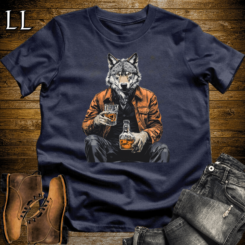 Party Animal Whiskey Wolf Navy | Whiskey Wolf Tee