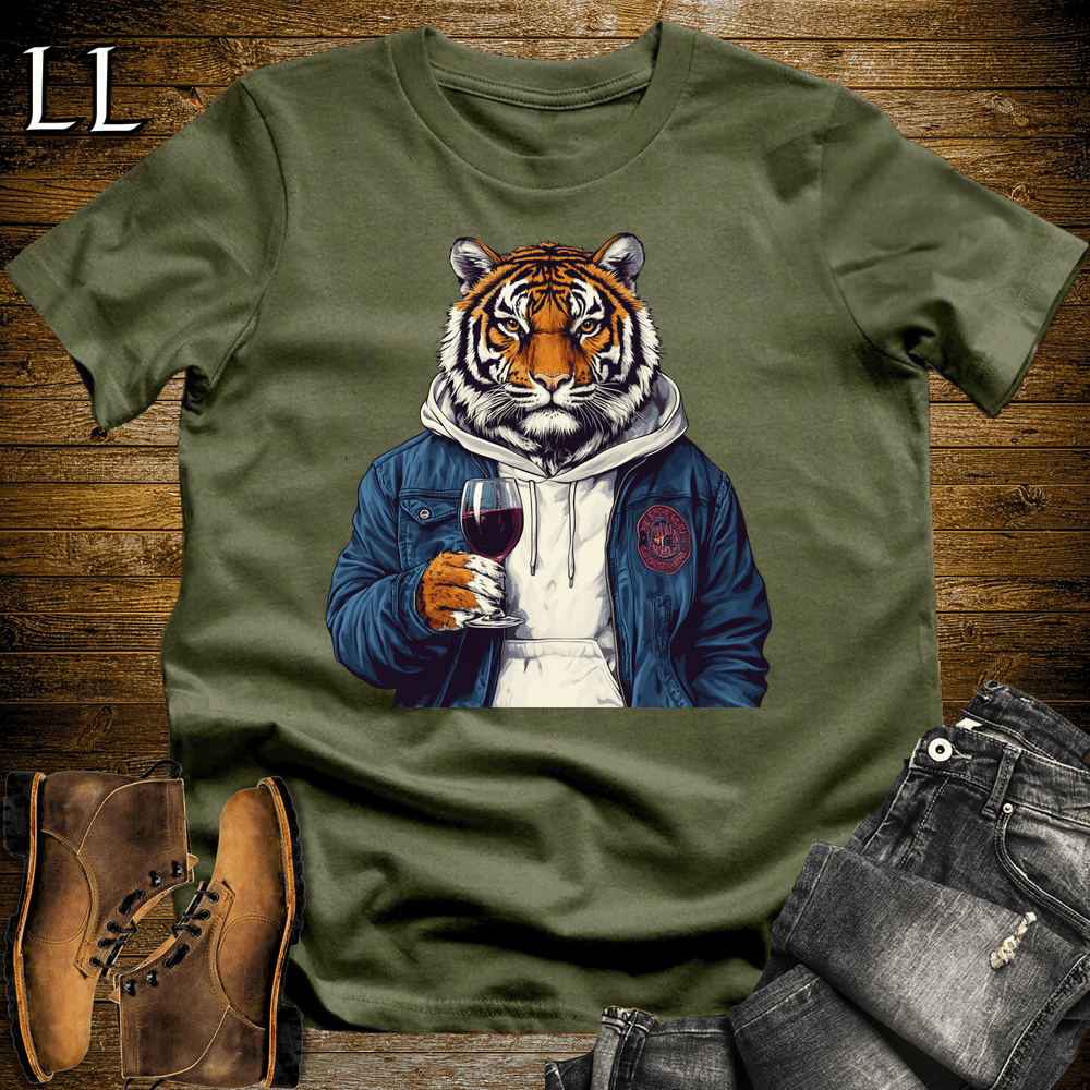 Party Animal Wine Tiger - Military Green - LegacyLayers