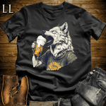 Party Animals Beer Chug Wolf - Black - LegacyLayers