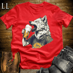 Party Animals Beer Chug Wolf - Red - LegacyLayers