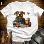Party Animals Beer Dice Dog White | Beer Dice Dog | Party Animal Tee