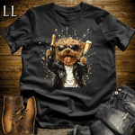 Party Animals Champagne Shower Dog Black | Champagne Dog | Party Animal Tee