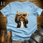 Party Animals Champagne Shower Dog Light Blue | Champagne Dog | Party Animal Tee