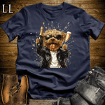 Party Animals Champagne Shower Dog Navy | Champagne Dog | Party Animal Tee