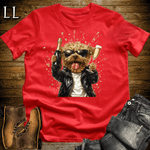 Party Animals Champagne Shower Dog Red | Champagne Dog | Party Animal Tee