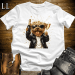 Party Animals Champagne Shower Dog White | Champagne Dog | Party Animal Tee
