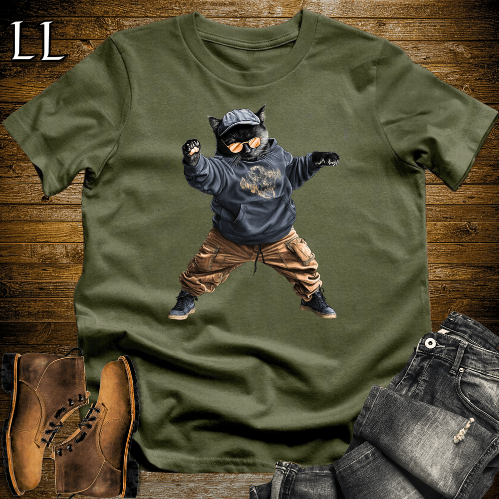 Party Animals Dance Cat - Military Green - LegacyLayers