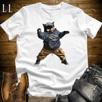 Party Animals Dance Cat White | Party Animal Tee