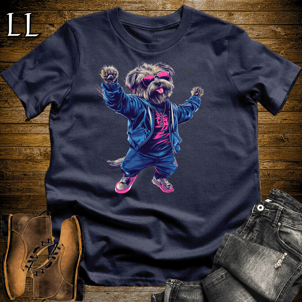 Party Animals Dancing Dog - Navy - LegacyLayers
