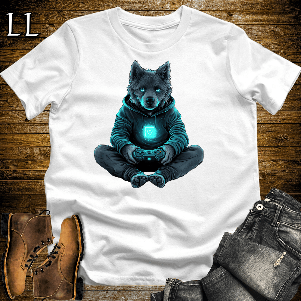 Party Animals Gaming Night Dog White | Gaming Night Dog | Party Animal Tee