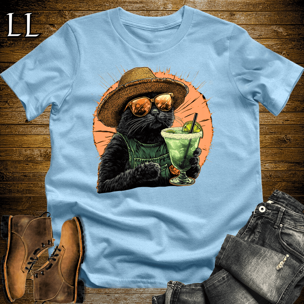 Party Animals Margarita Cat Light Blue | Party Animal Tee