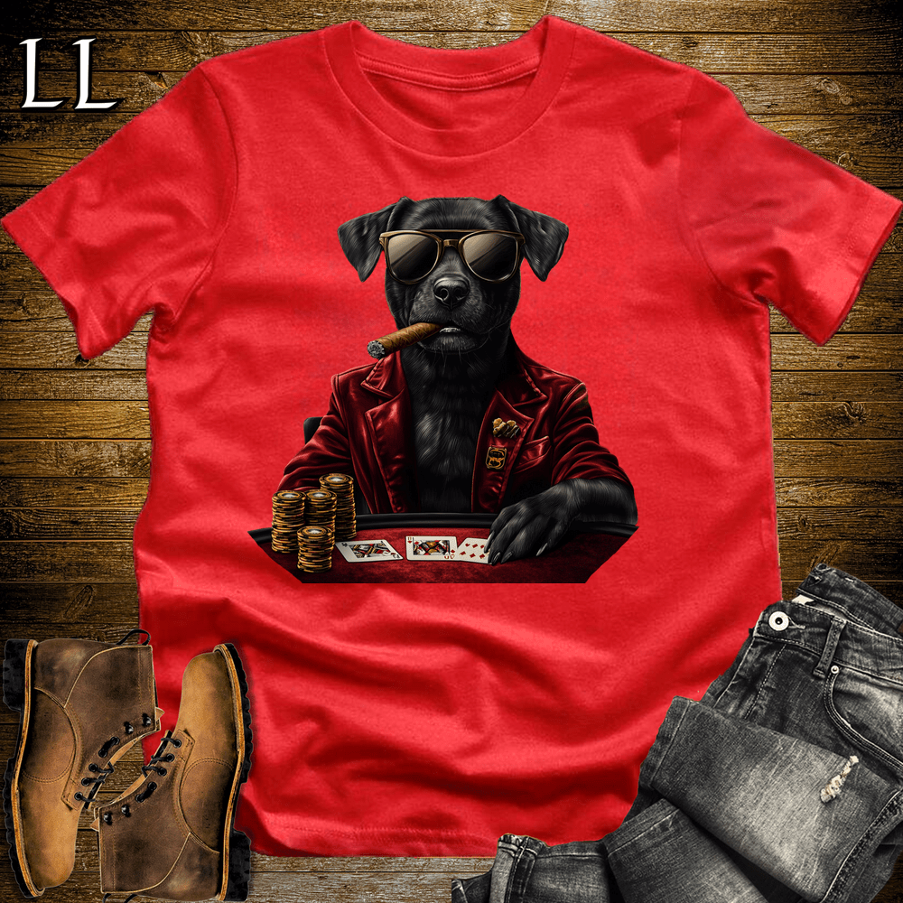 Party Animals Poker Night Dog - Red - LegacyLayers