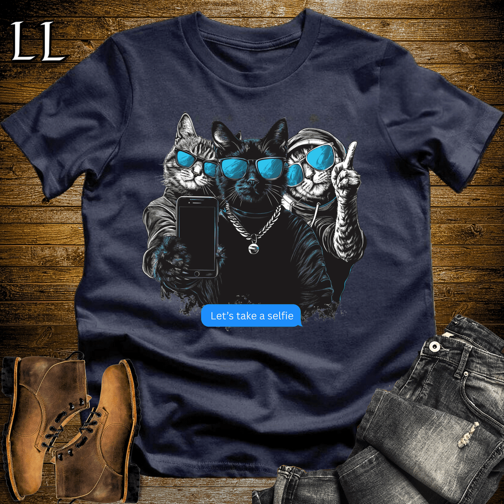 Party Animals Selfie Cats Navy | Party Animal Tee