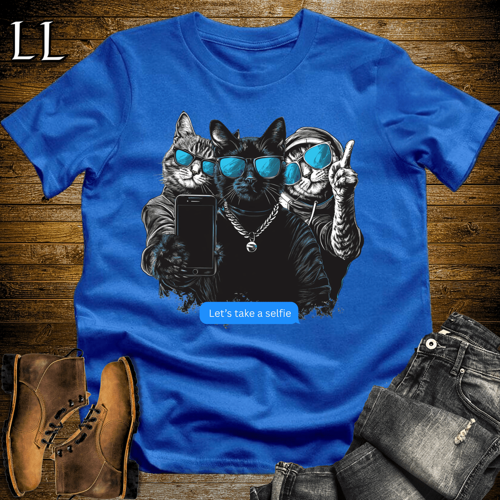 Party Animals Selfie Cats Royal Blue | Party Animal Tee