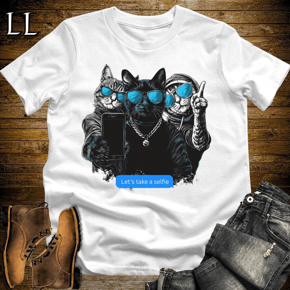 Party Animals Selfie Cats White | Party Animal Tee