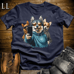 Party Animals Take A Selfie Dog - Navy - LegacyLayers