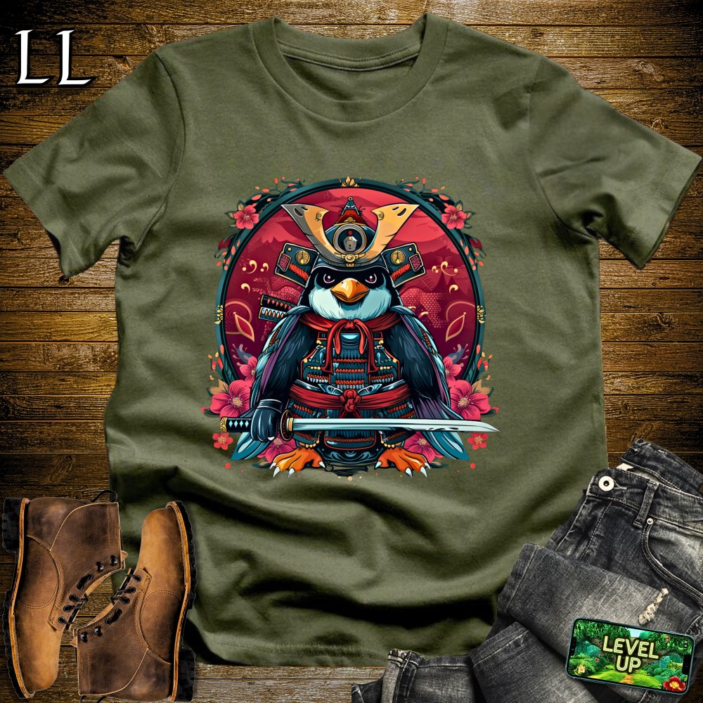 Penguin Samurai Softstyle Tee - Military Green - LegacyLayers