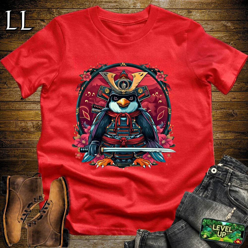 Penguin Samurai Softstyle Tee - Red - LegacyLayers