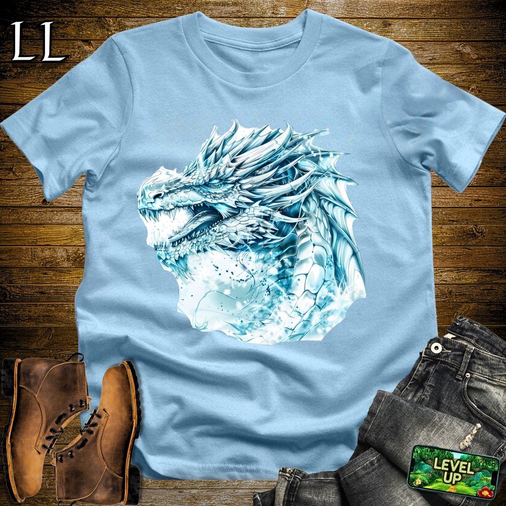 Perma Frost Dragon Softstyle Tee - Light Blue - LegacyLayers