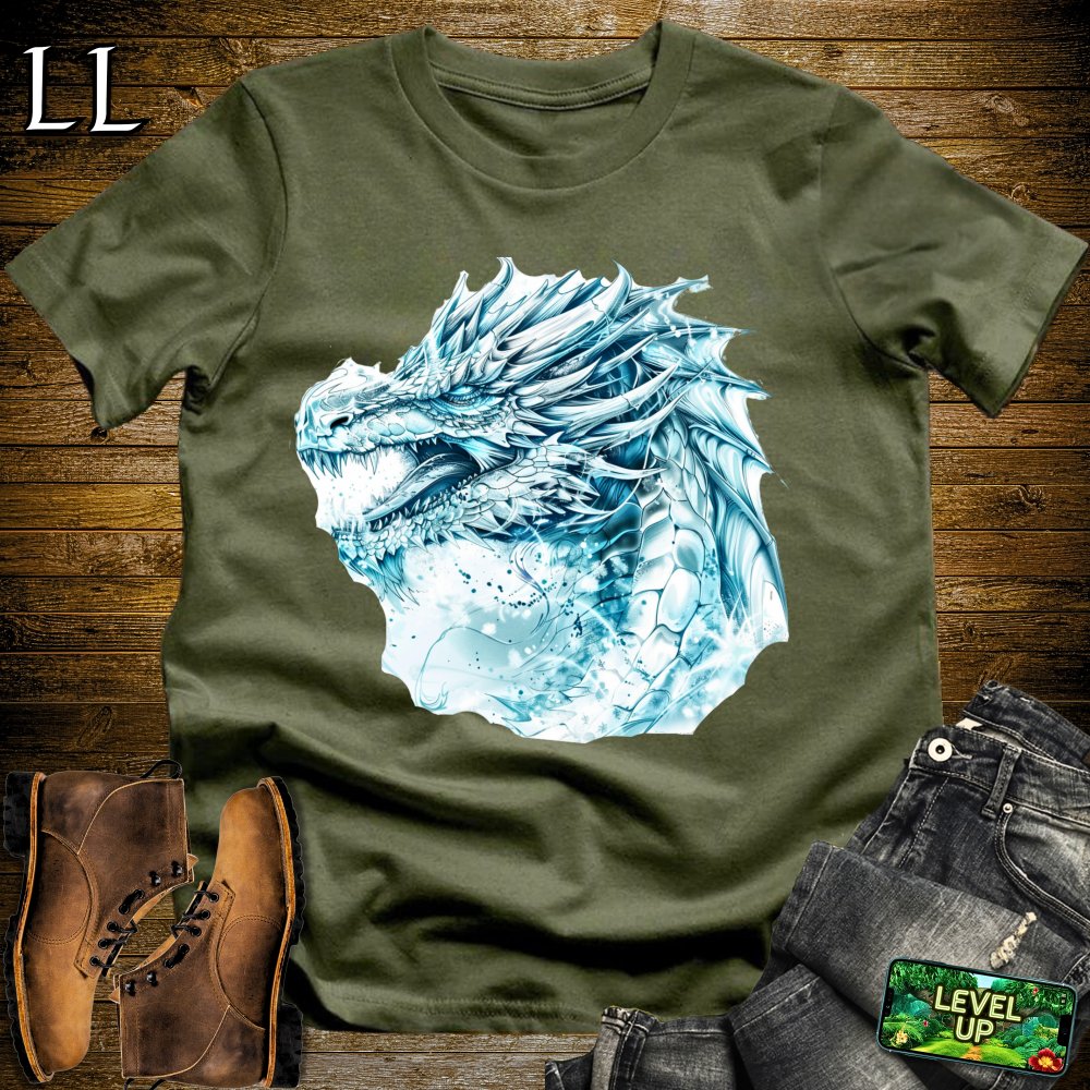 Perma Frost Dragon Softstyle Tee - Military Green - LegacyLayers