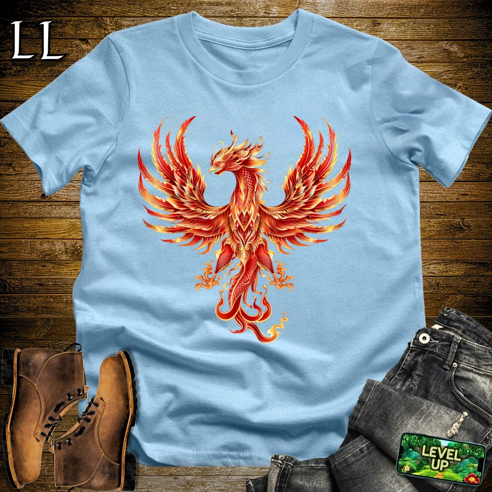 Phoenix Dragon Softstyle Tee - Light Blue - LegacyLayers