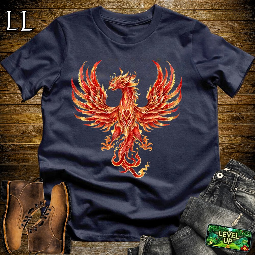 Phoenix Dragon Softstyle Tee - Navy - LegacyLayers