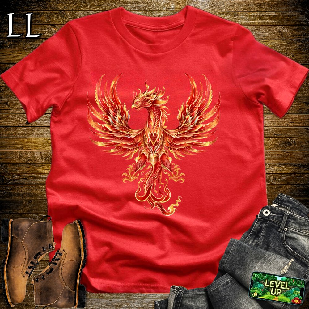 Phoenix Dragon Softstyle Tee - Red - LegacyLayers