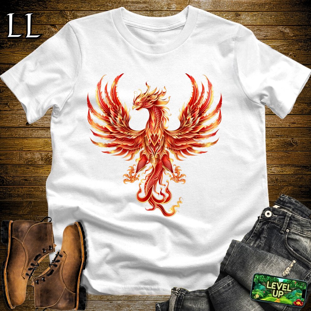 Phoenix Dragon Softstyle Tee - White - LegacyLayers