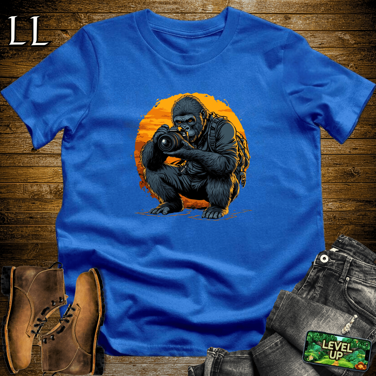 Photographer Gorilla Softstyle Tee - Royal - LegacyLayers