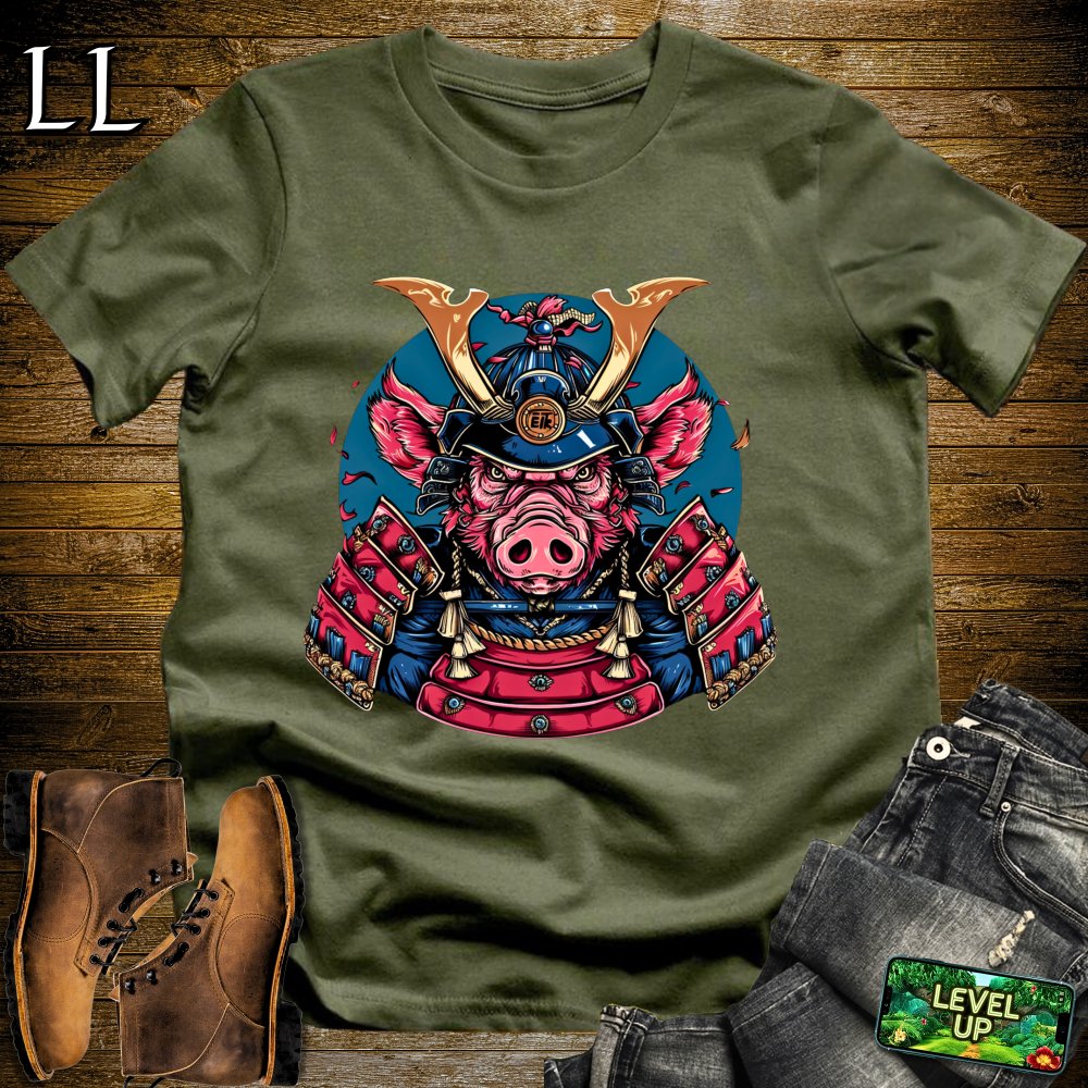 Pig Samurai Softstyle Tee - Military Green - LegacyLayers