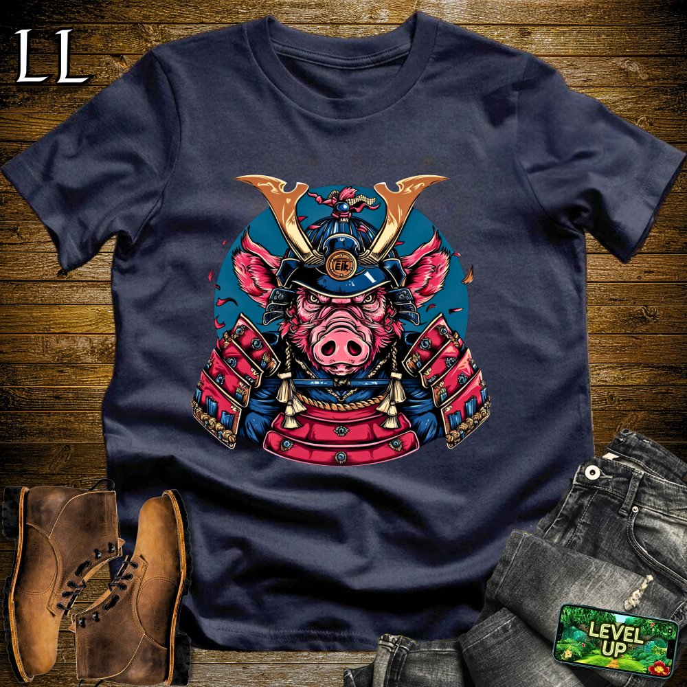 Pig Samurai Softstyle Tee - Navy - LegacyLayers