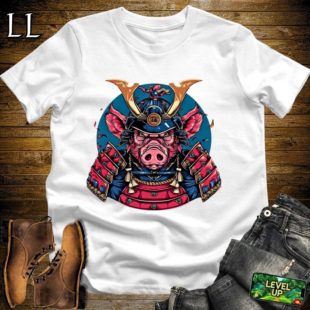 Pig Samurai Softstyle Tee - White - LegacyLayers