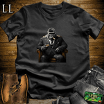 Pinstripe Cigar Gorilla Black | Gorilla Graphic Tee