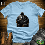 Pinstripe Cigar Gorilla Light Blue | Gorilla Graphic Tee
