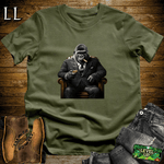 Pinstripe Cigar Gorilla Military Green | Gorilla Graphic Tee
