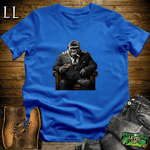 Pinstripe Cigar Gorilla Royal Blue | Gorilla Graphic Tee