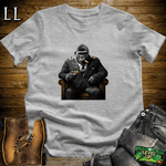 Pinstripe Cigar Gorilla Sport Grey | Gorilla Graphic Tee