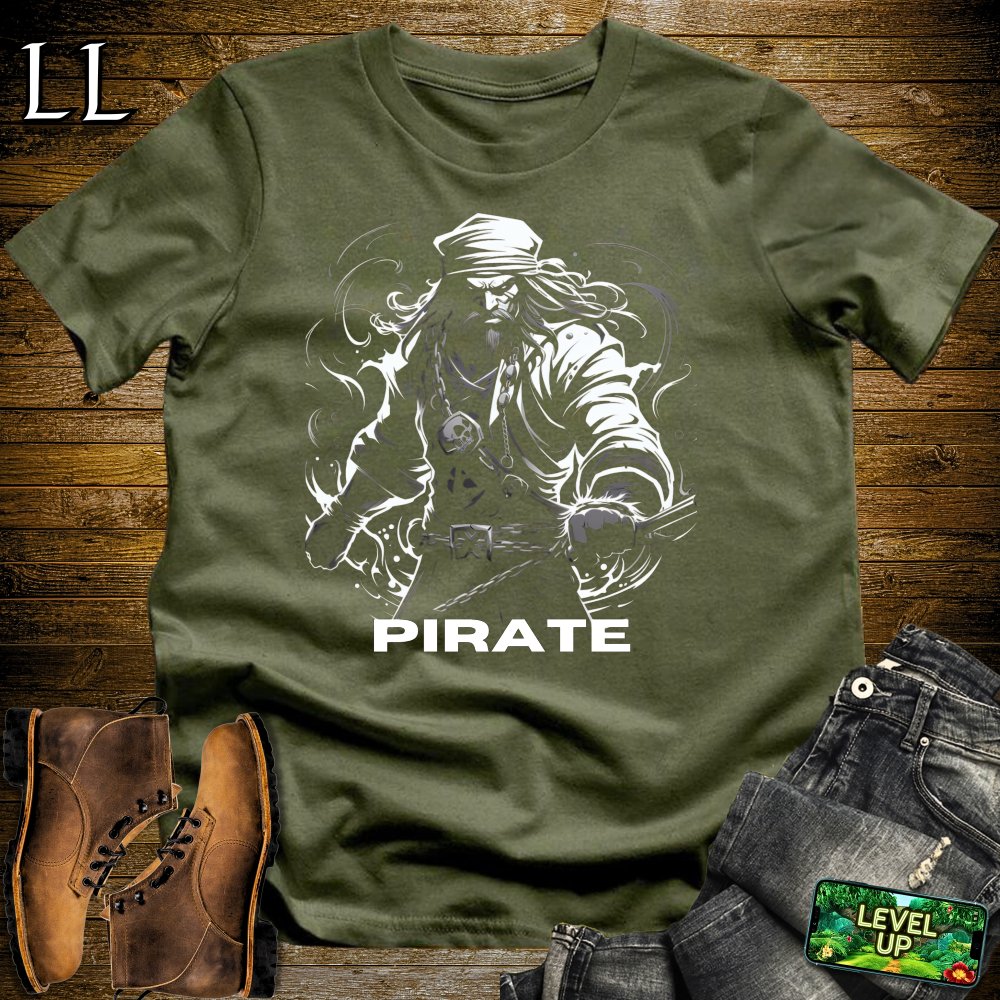 Pirate Softstyle Tee - Military Green - LegacyLayers