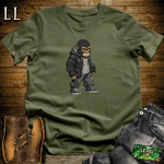 Pixelated Gorilla Military Green | Retro Video Game Shirt